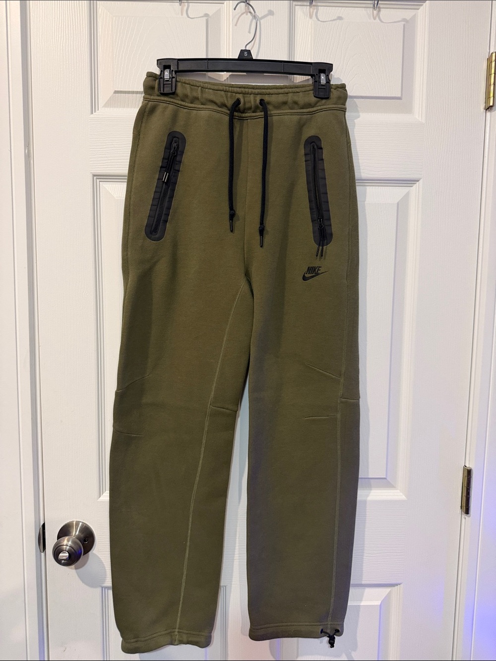 Nike Olive Green Joggers with Black Trim